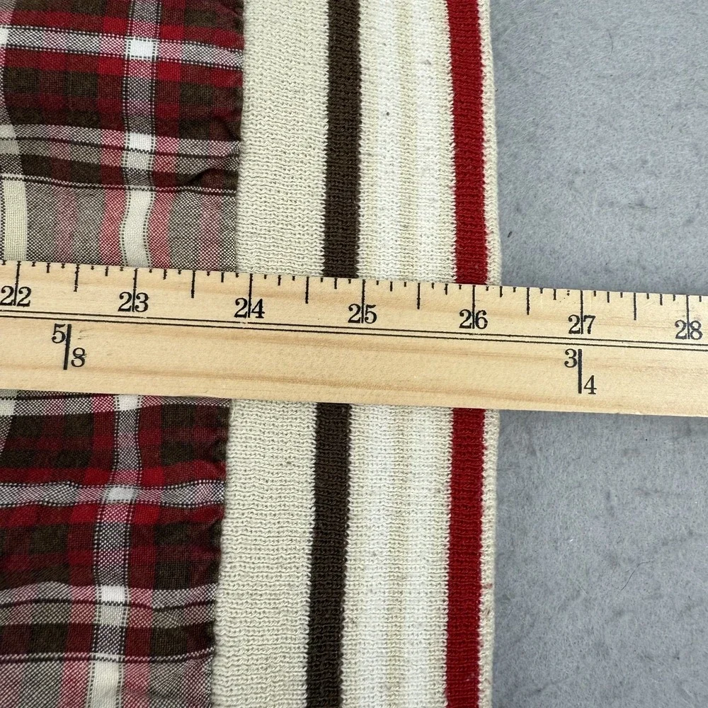 Vtg FUBU The Collection Plaid Bomber Jacket‎ Size M Tan Red Harrington 90s Y2K